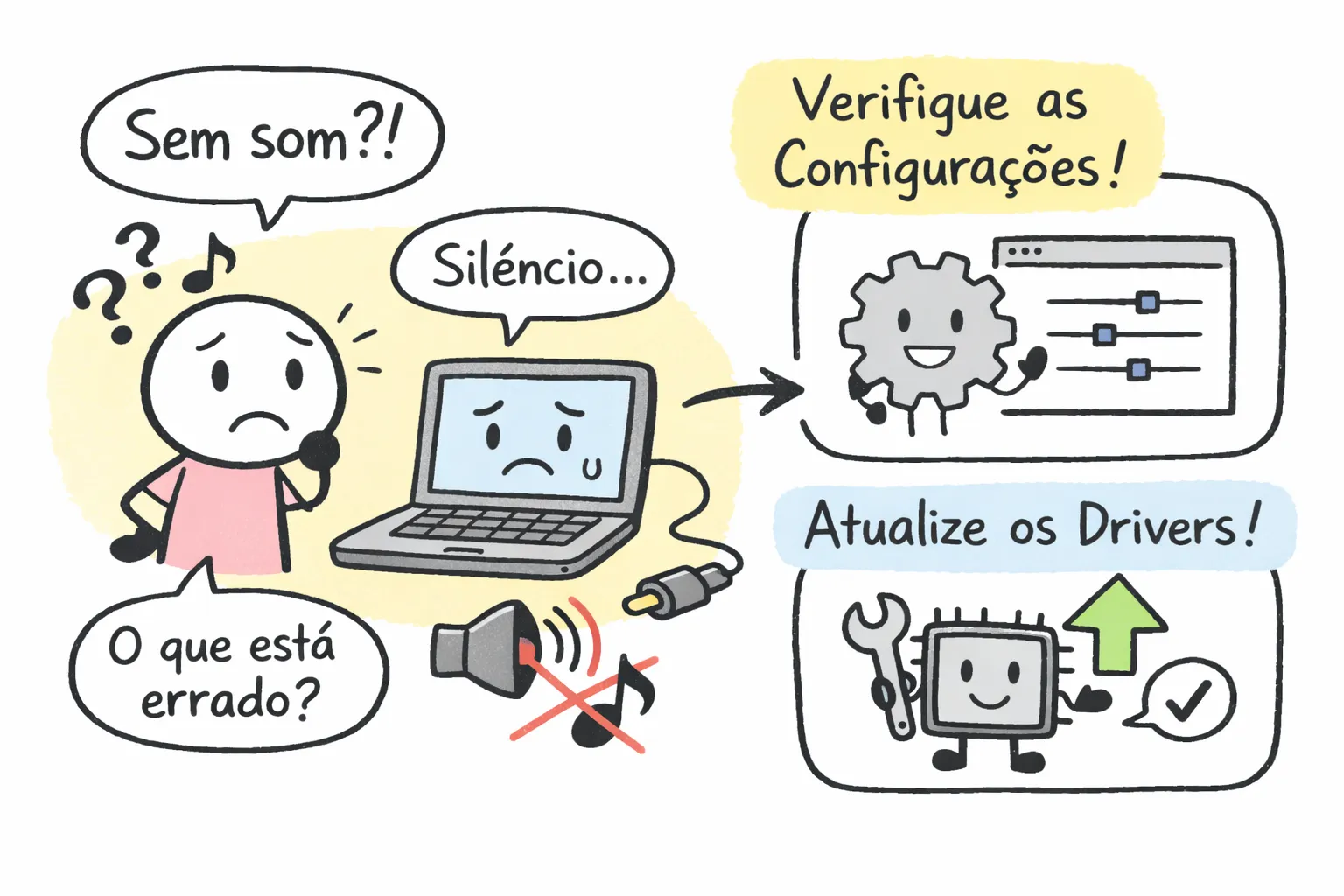 Meu notebook não sai som? 10 soluções rápidas para resolver AGORA