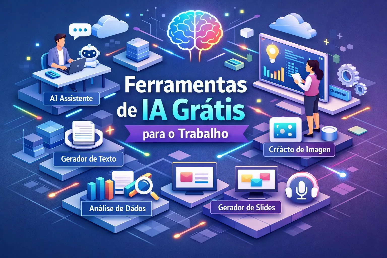 10 Ferramentas de IA Grátis para Usar no Trabalho em 2026