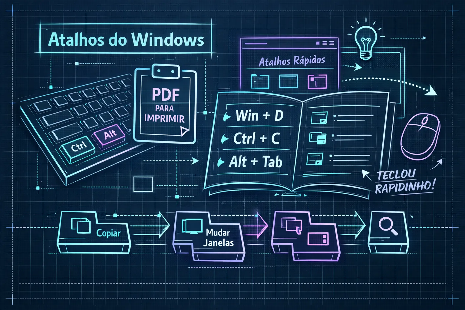 Atalhos do Windows: guia completo com PDF para imprimir