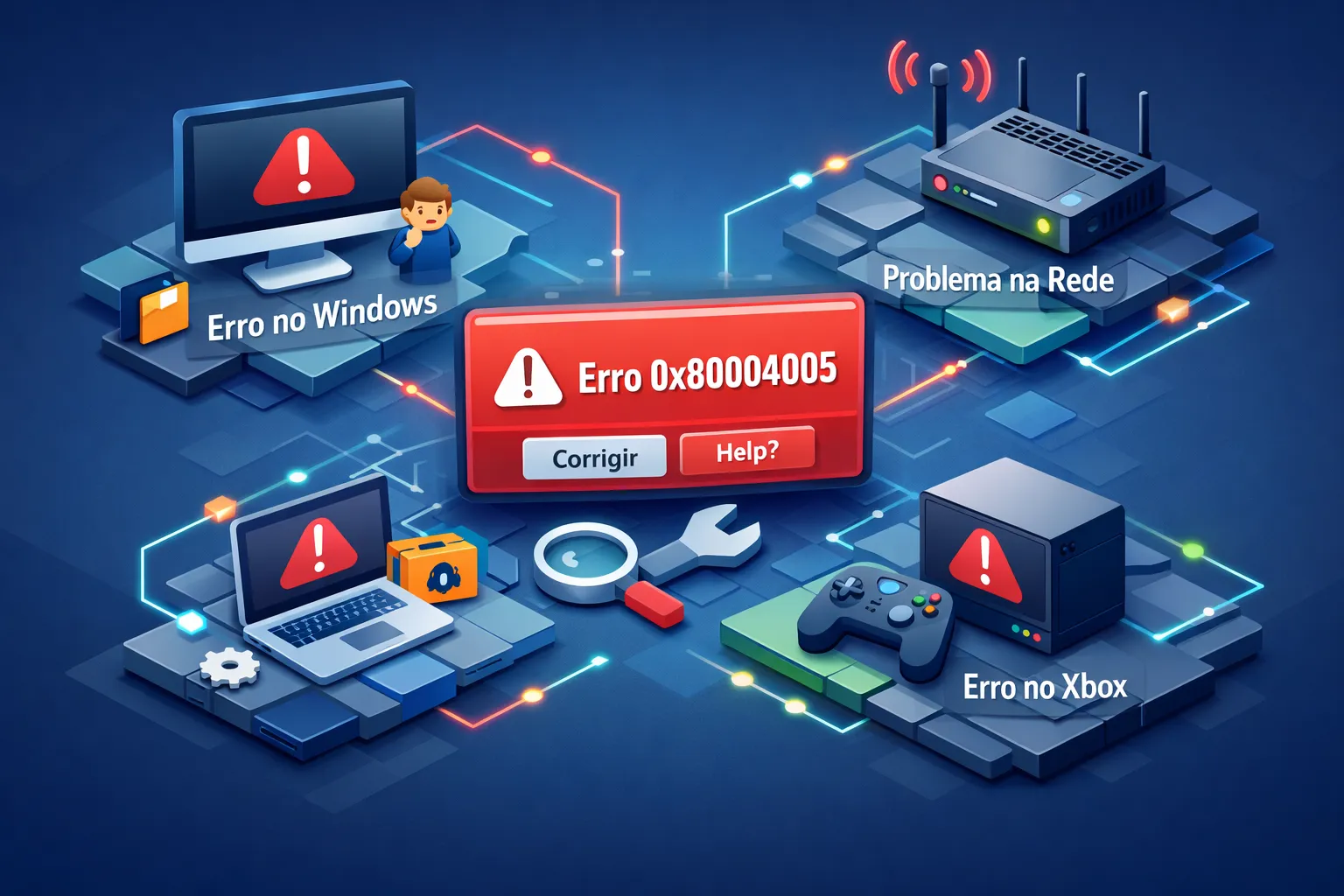 Erro 0x80004005: como corrigir em Windows, rede e Xbox