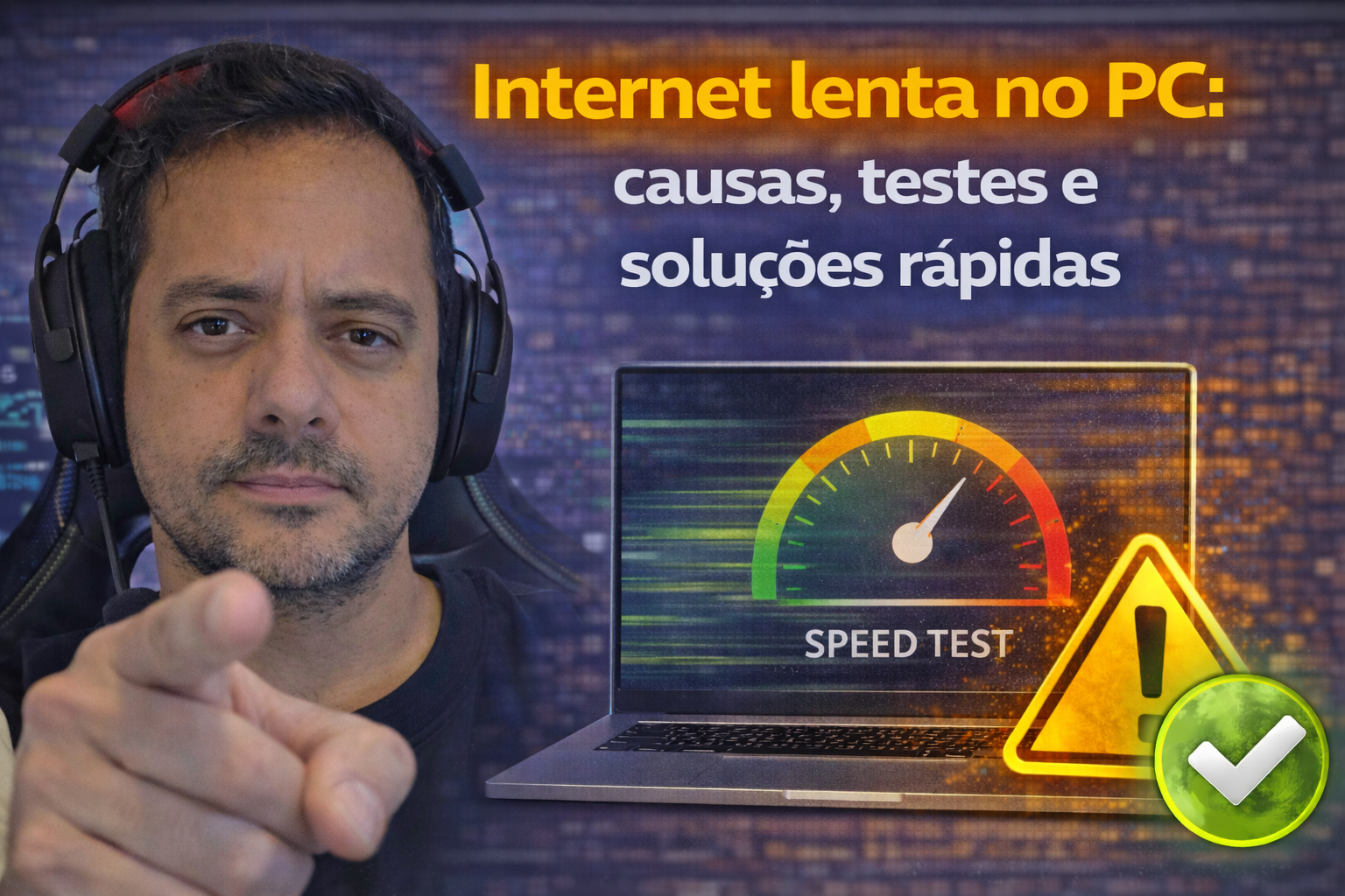 Internet lenta no PC: causas, testes e soluções rápidas