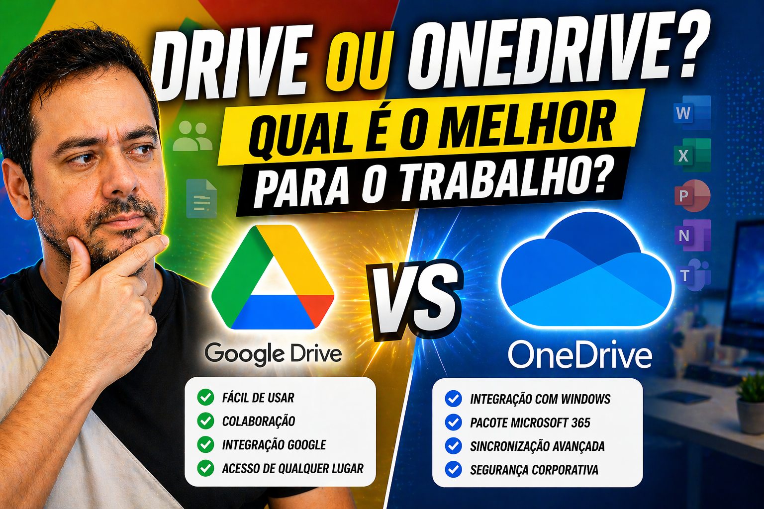 Google Drive ou OneDrive: qual é o melhor para o trabalho?