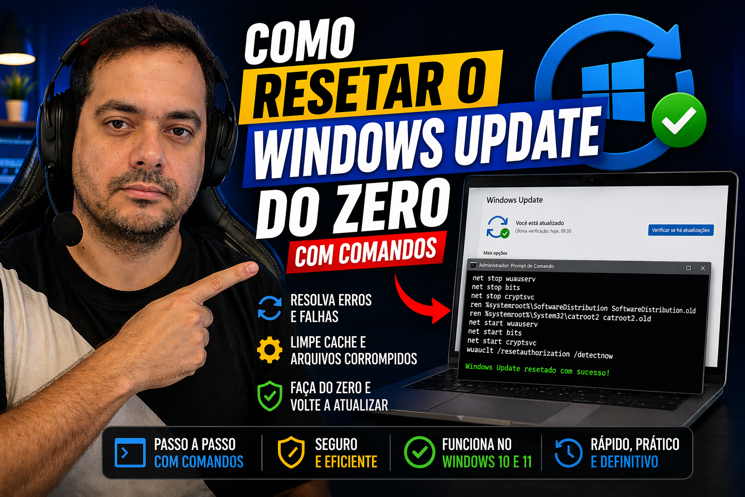 Como resetar o Windows Update do zero com comandos