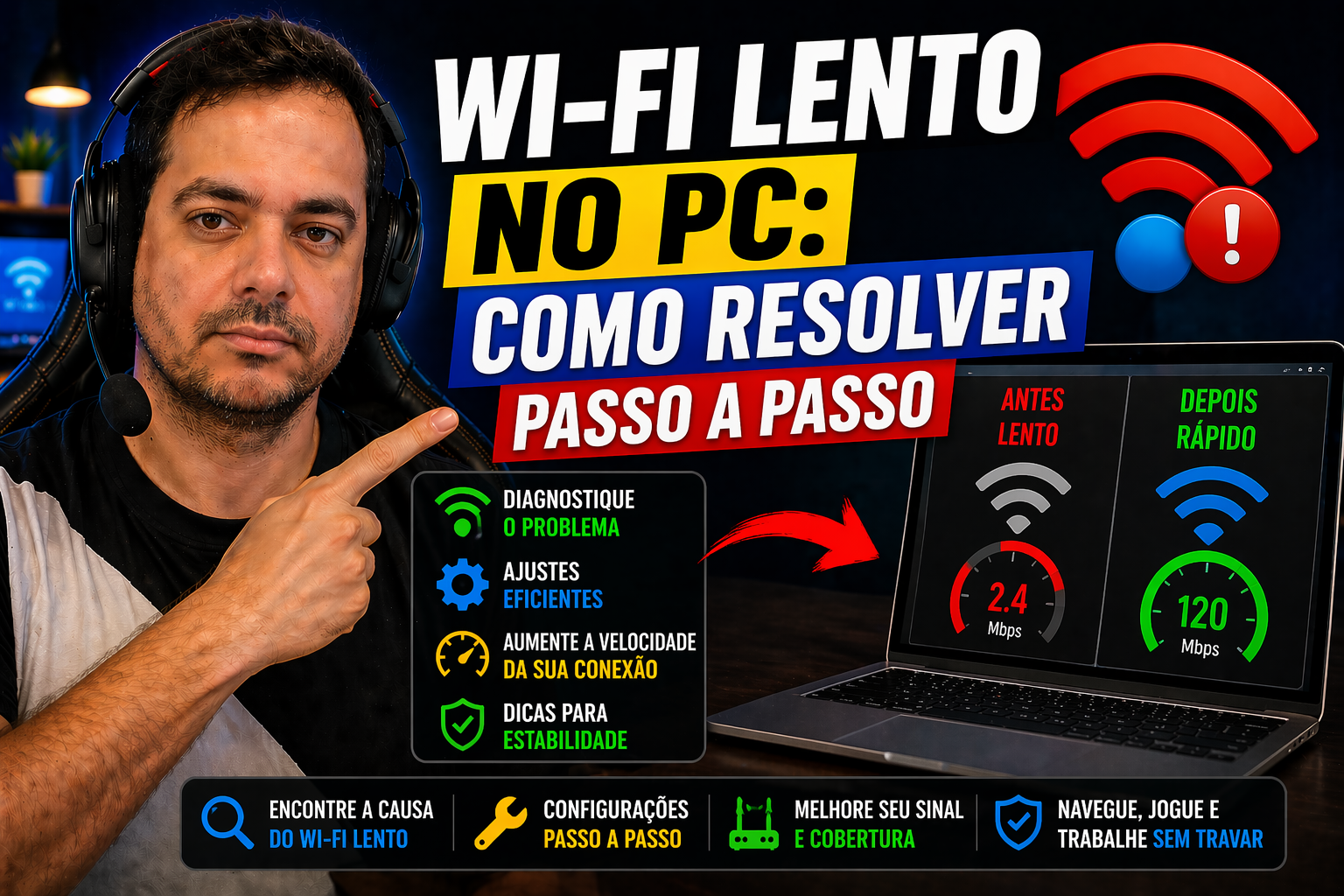 Wi-Fi Lento no PC: Como Resolver Passo a Passo