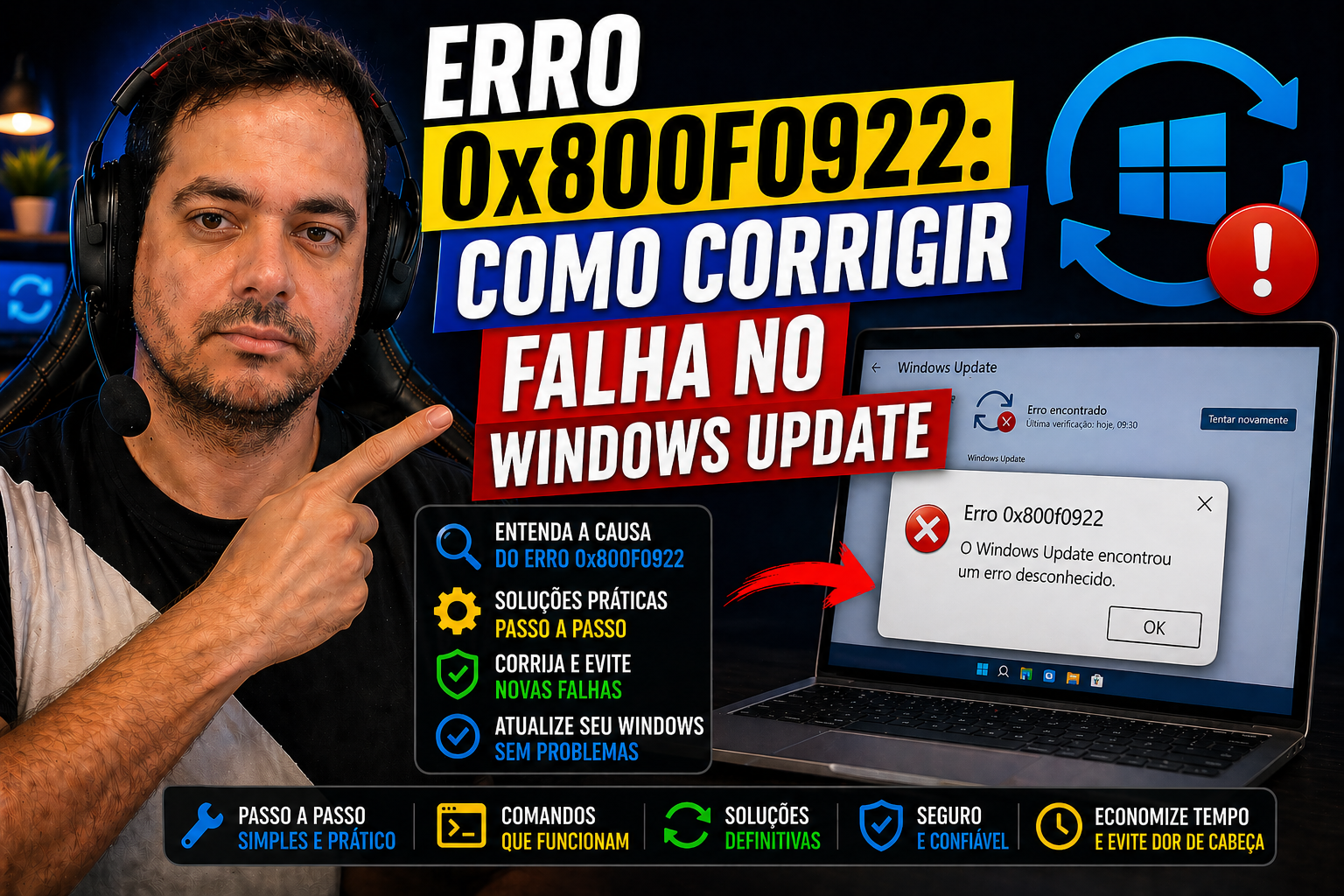 Erro 0x800f0922: como corrigir falha no Windows Update