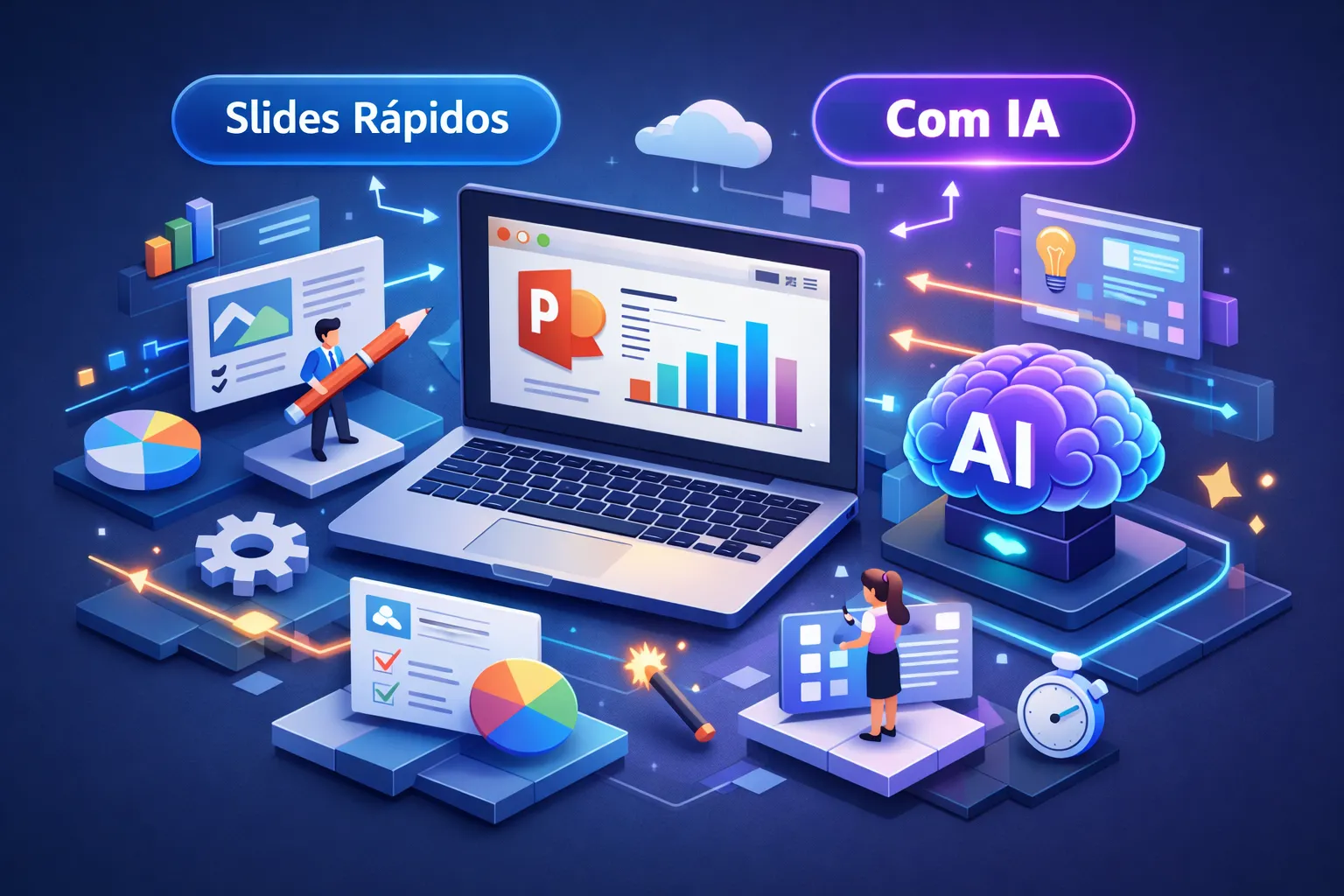PowerPoint + IA: Crie Slides Profissionais em Minutos