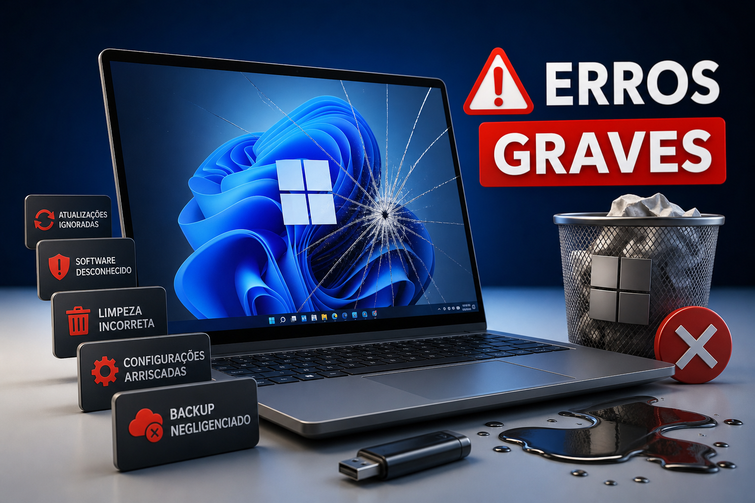 10 Erros Graves que Você Nunca Deve Cometer no Windows
