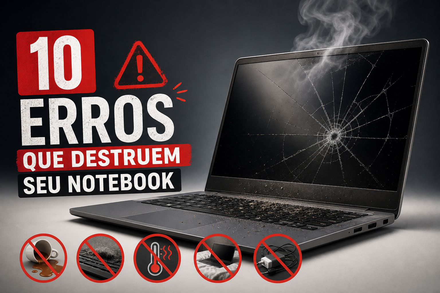 10 erros que acabam com seu notebook e como evitá-los
