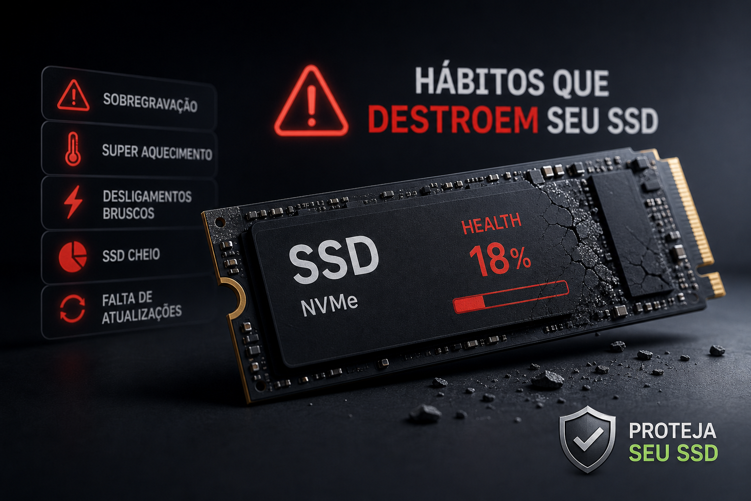 10 hábitos que acabam com seu SSD e como evitar o desgaste