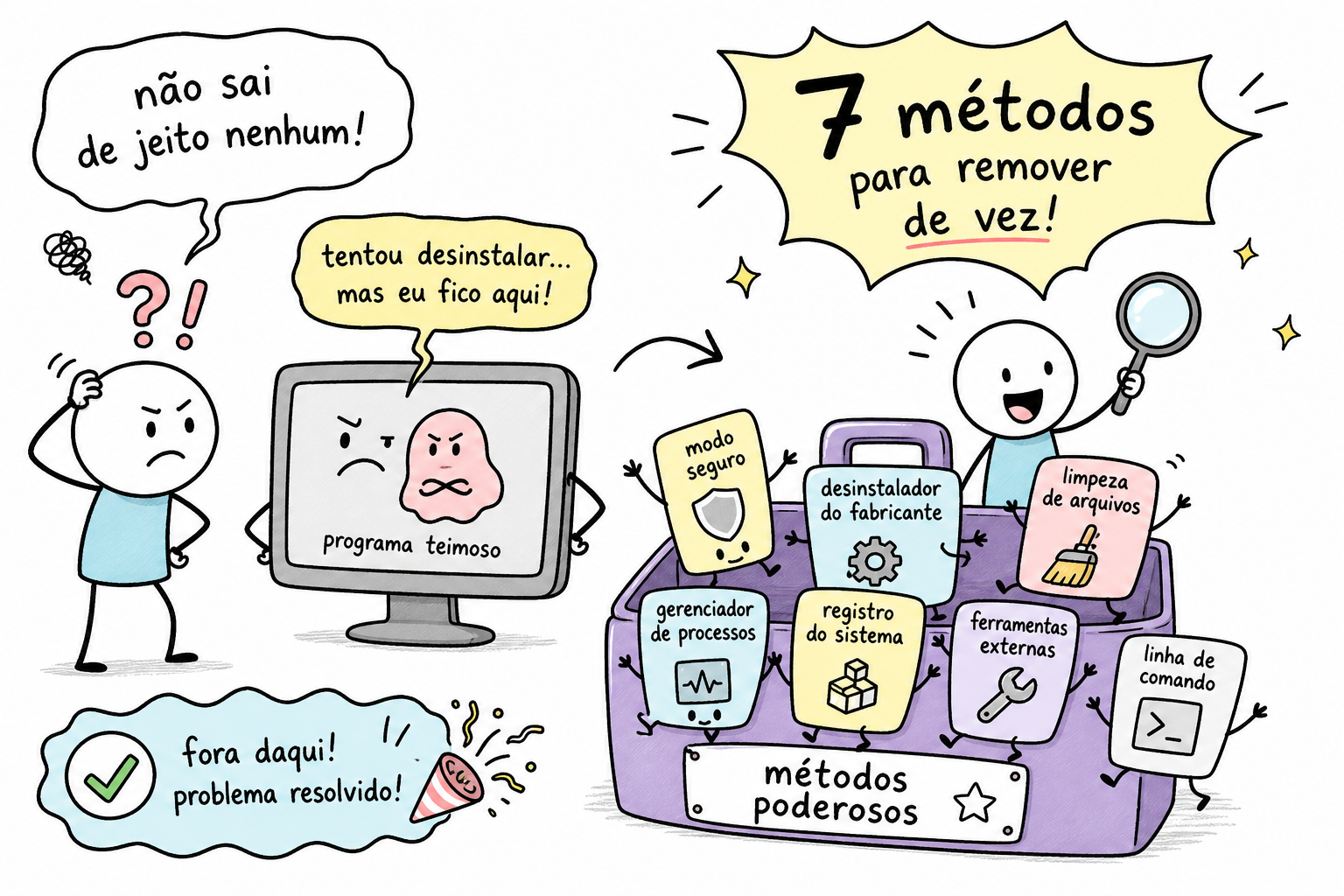 7 métodos para desinstalar programa que não quer sair
