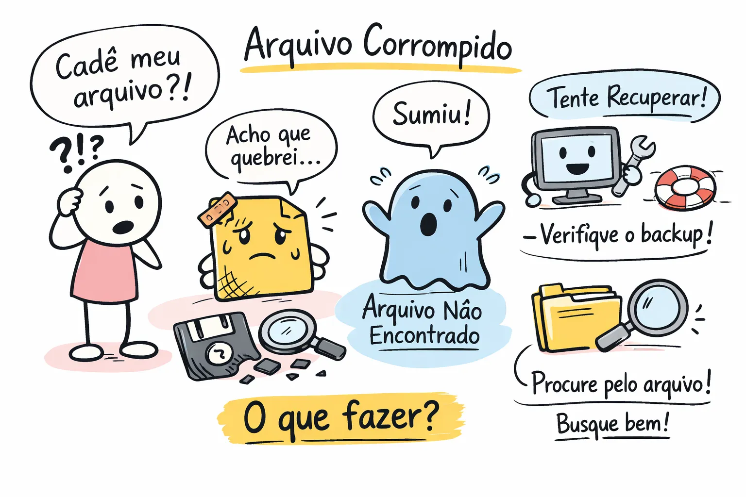 Arquivo corrompido ou não encontrado? Saiba o que fazer