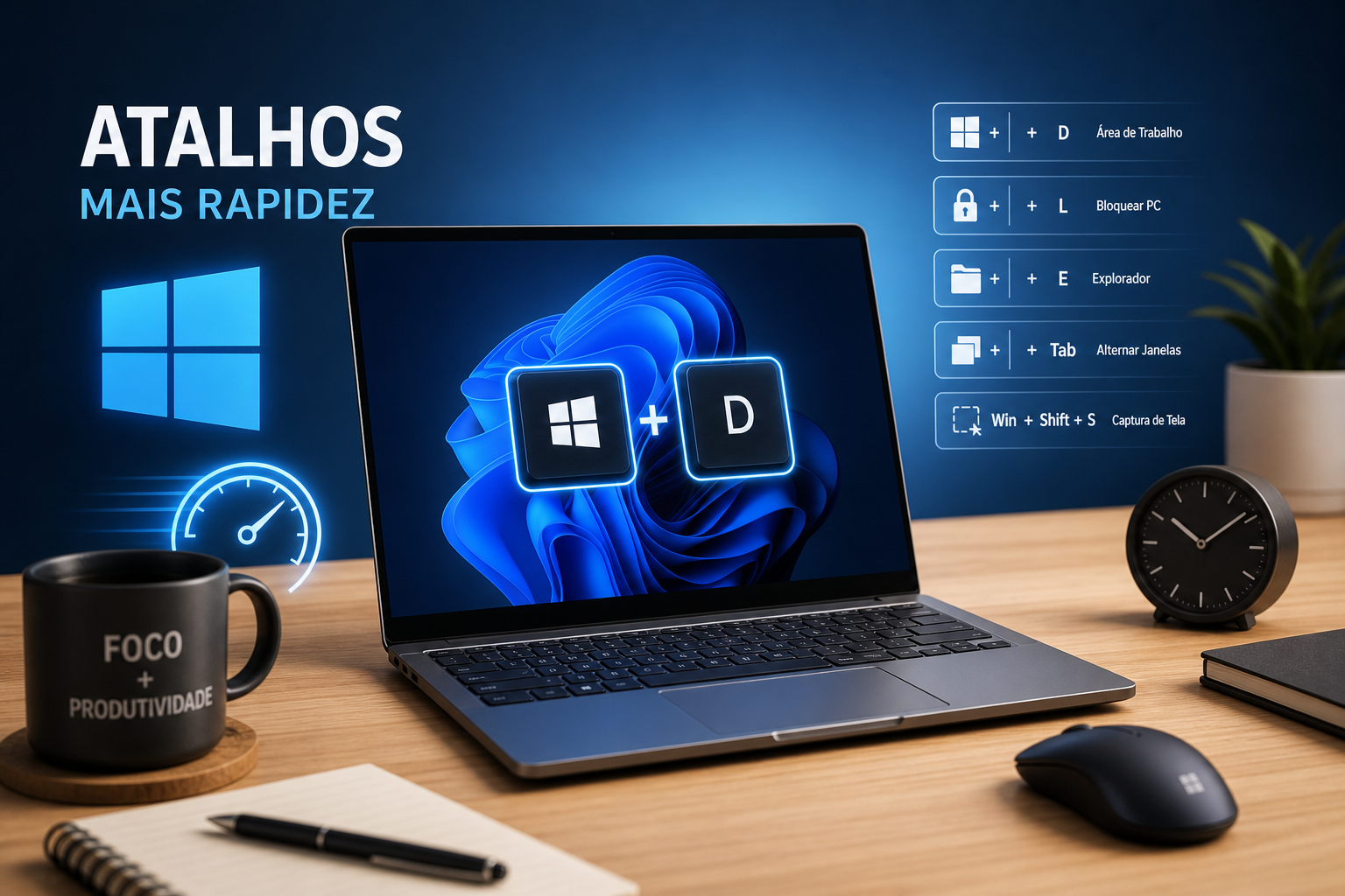 Atalhos do Windows para trabalhar mais rápido em 2026