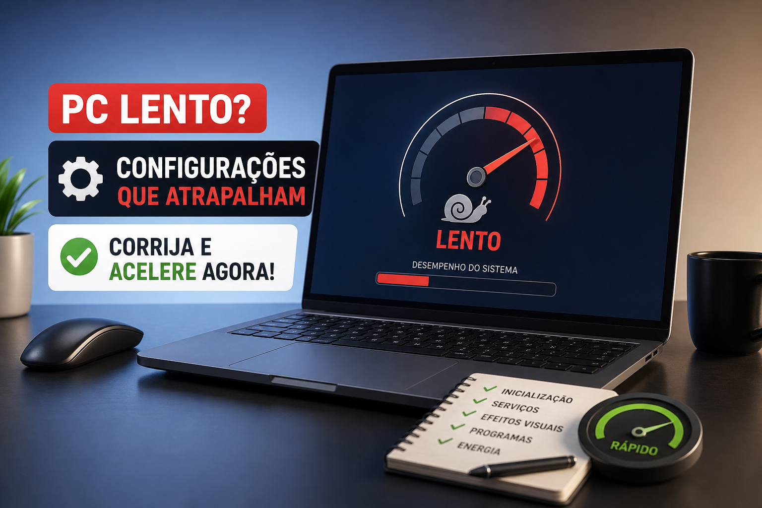Configurações que deixam o PC lento: como corrigir tudo