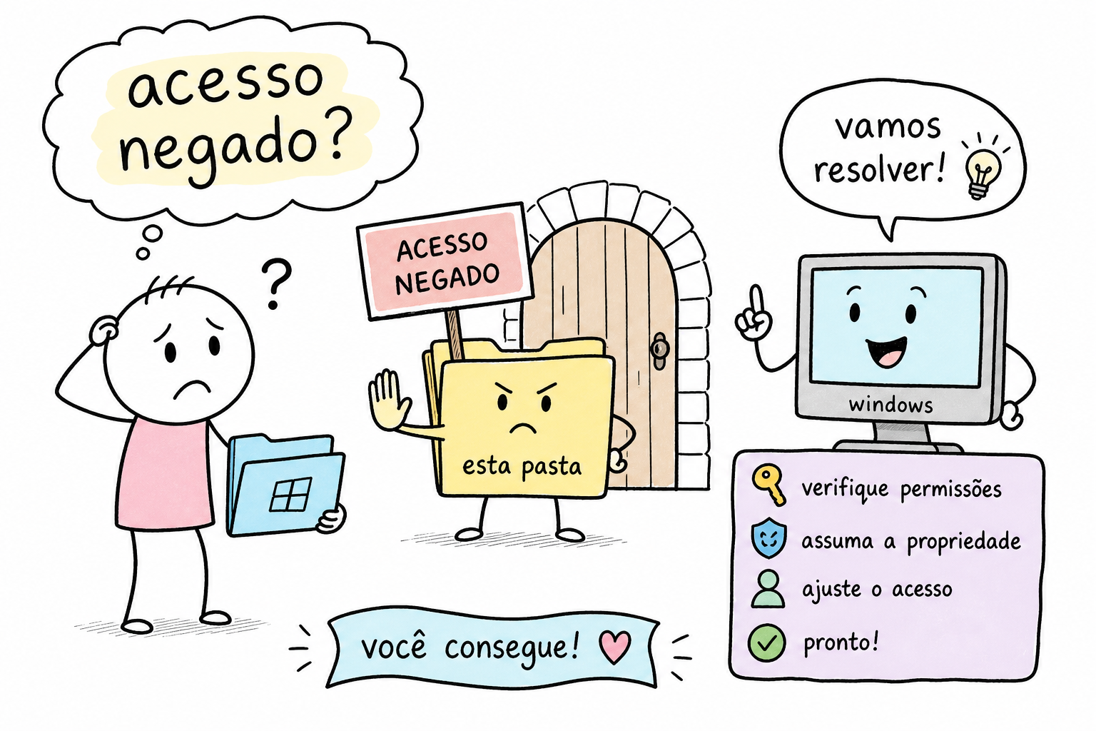 Erro “Acesso Negado” em pastas do Windows: como resolver