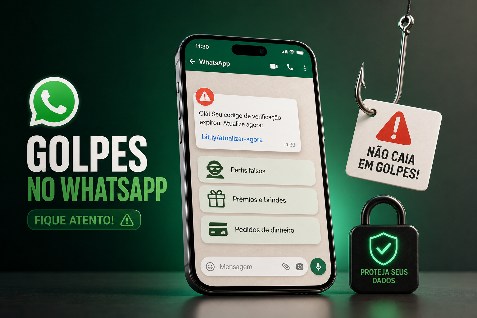 Golpes mais comuns no WhatsApp em 2026 e como não cair neles