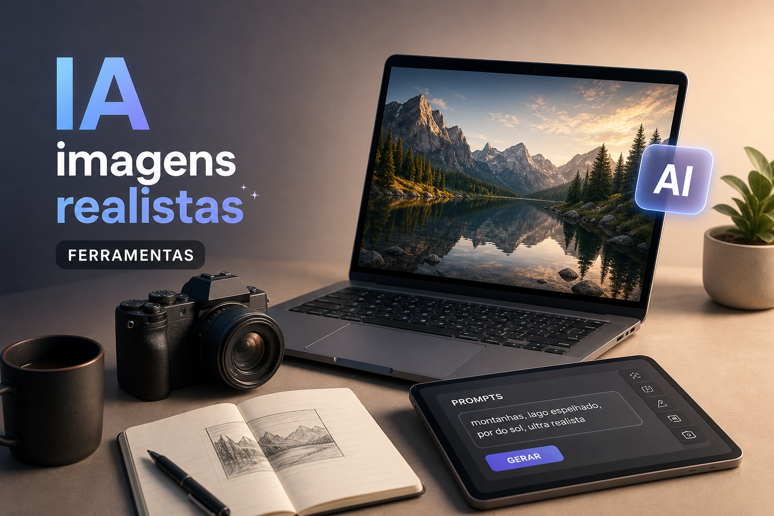IA para criar imagens realistas: ferramentas e prompts