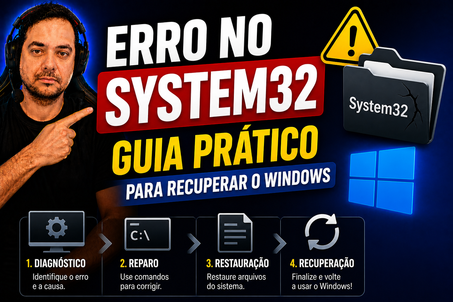 Erro no System32: guia prático para recuperar o Windows