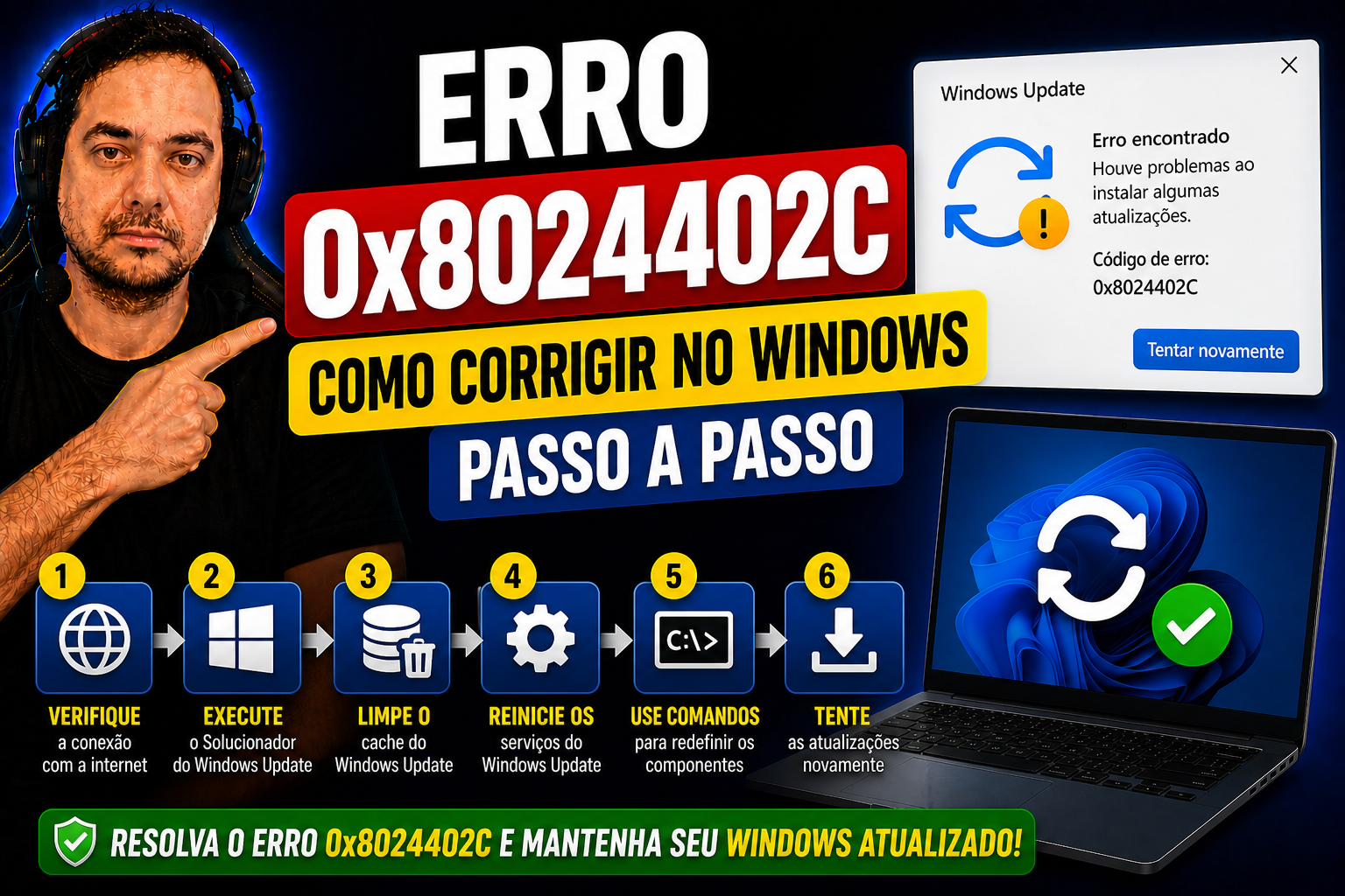 Erro 0x8024402C: como corrigir no Windows passo a passo