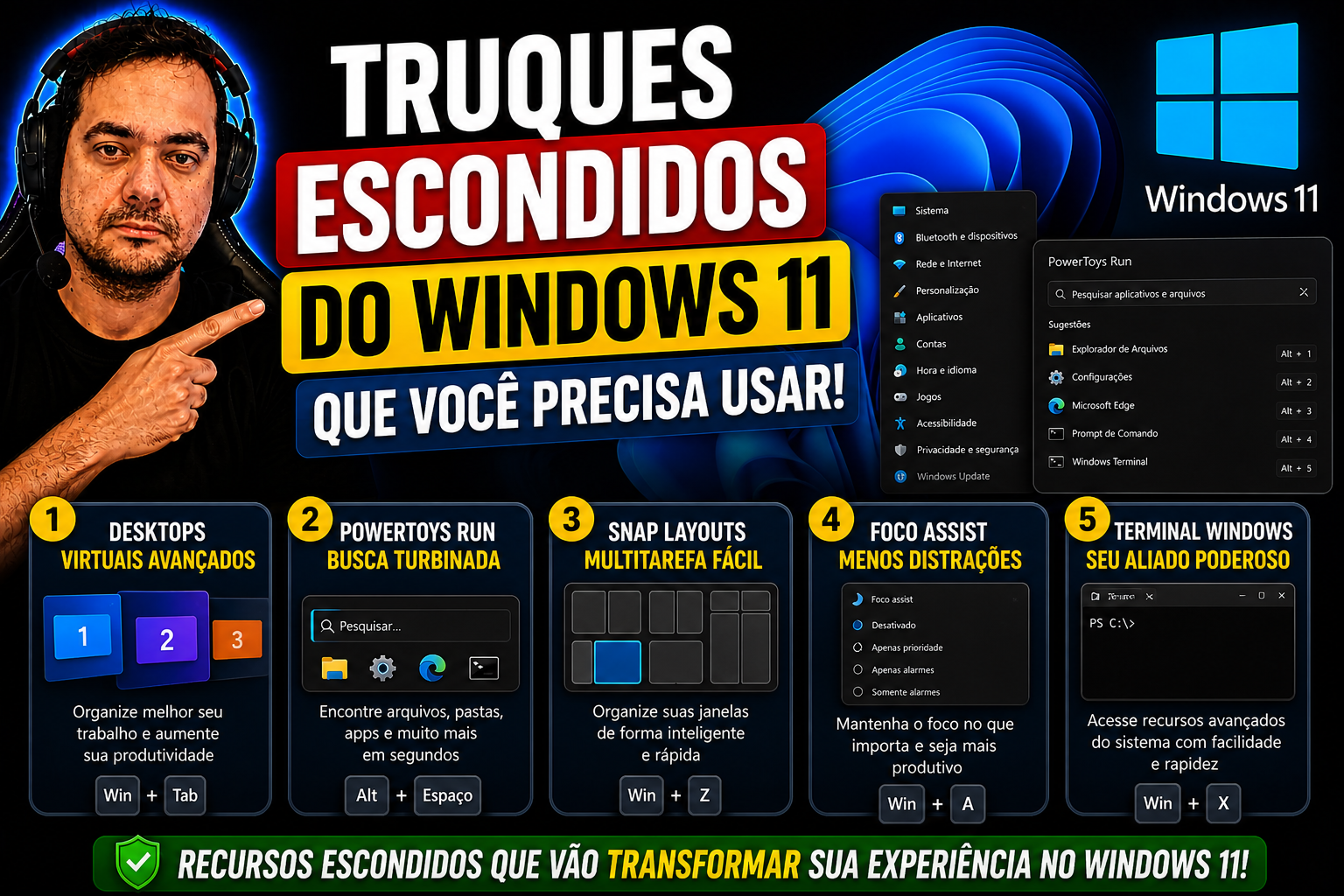 Truques escondidos do Windows 11 que você precisa usar