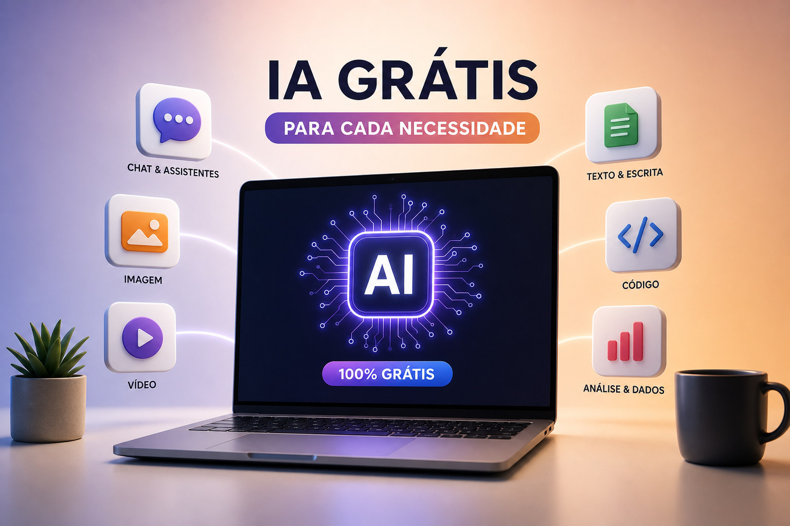 Melhores sites de IA grátis em 2026, por categoria de uso