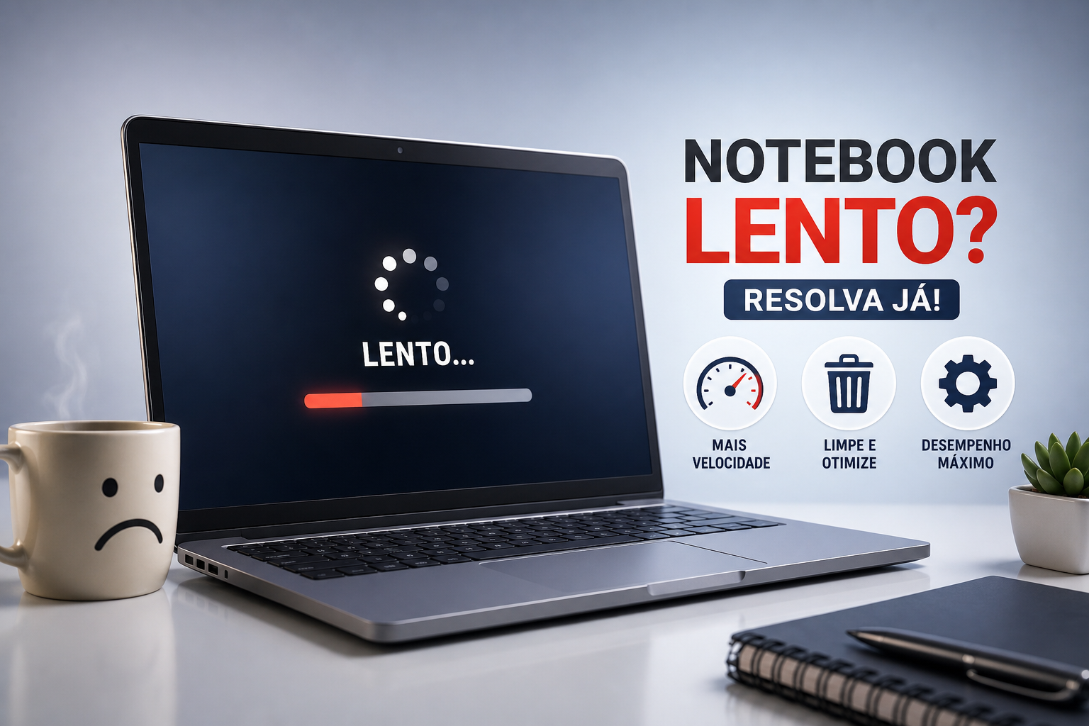 Notebook lento: como resolver com 12 correções práticas