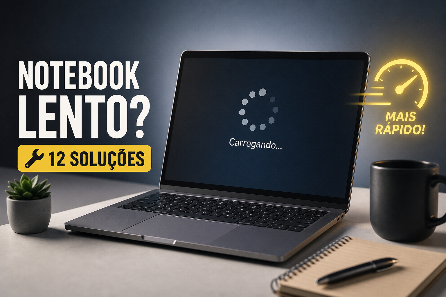 Notebook lento mesmo formatado: diagnóstico e 12 soluções