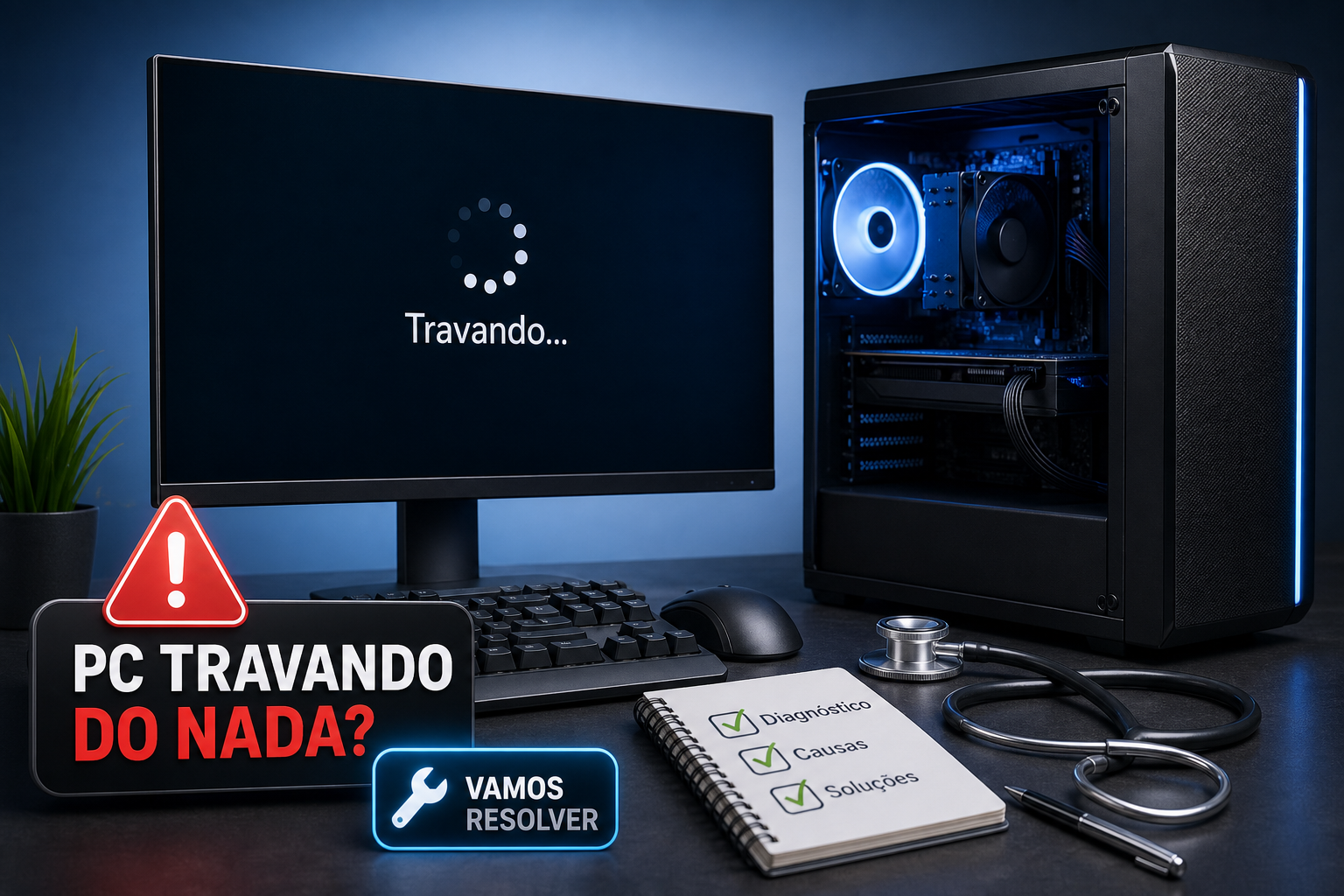 PC travando do nada: diagnóstico e soluções práticas