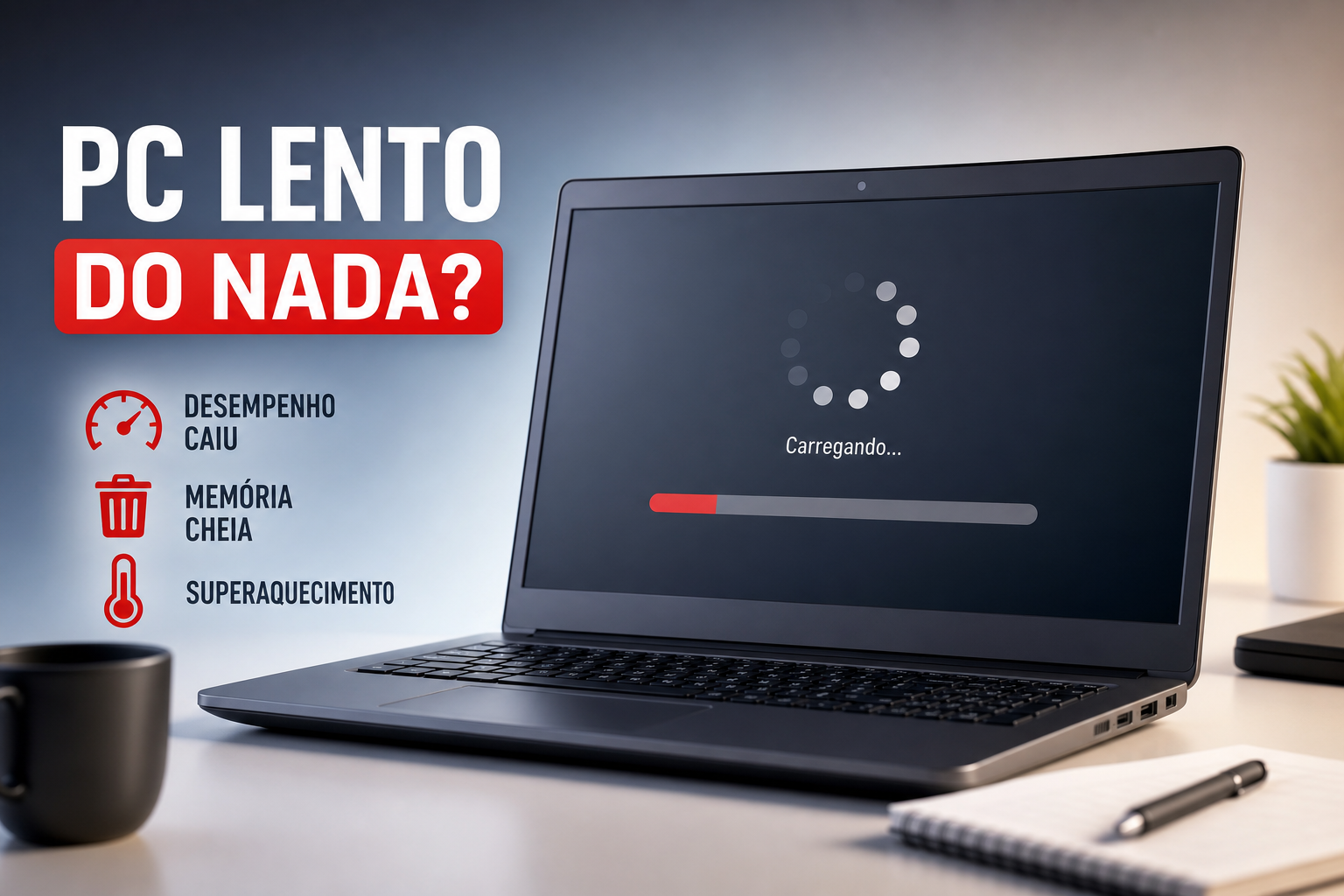 Por que o PC fica lento do nada: causas e como resolver