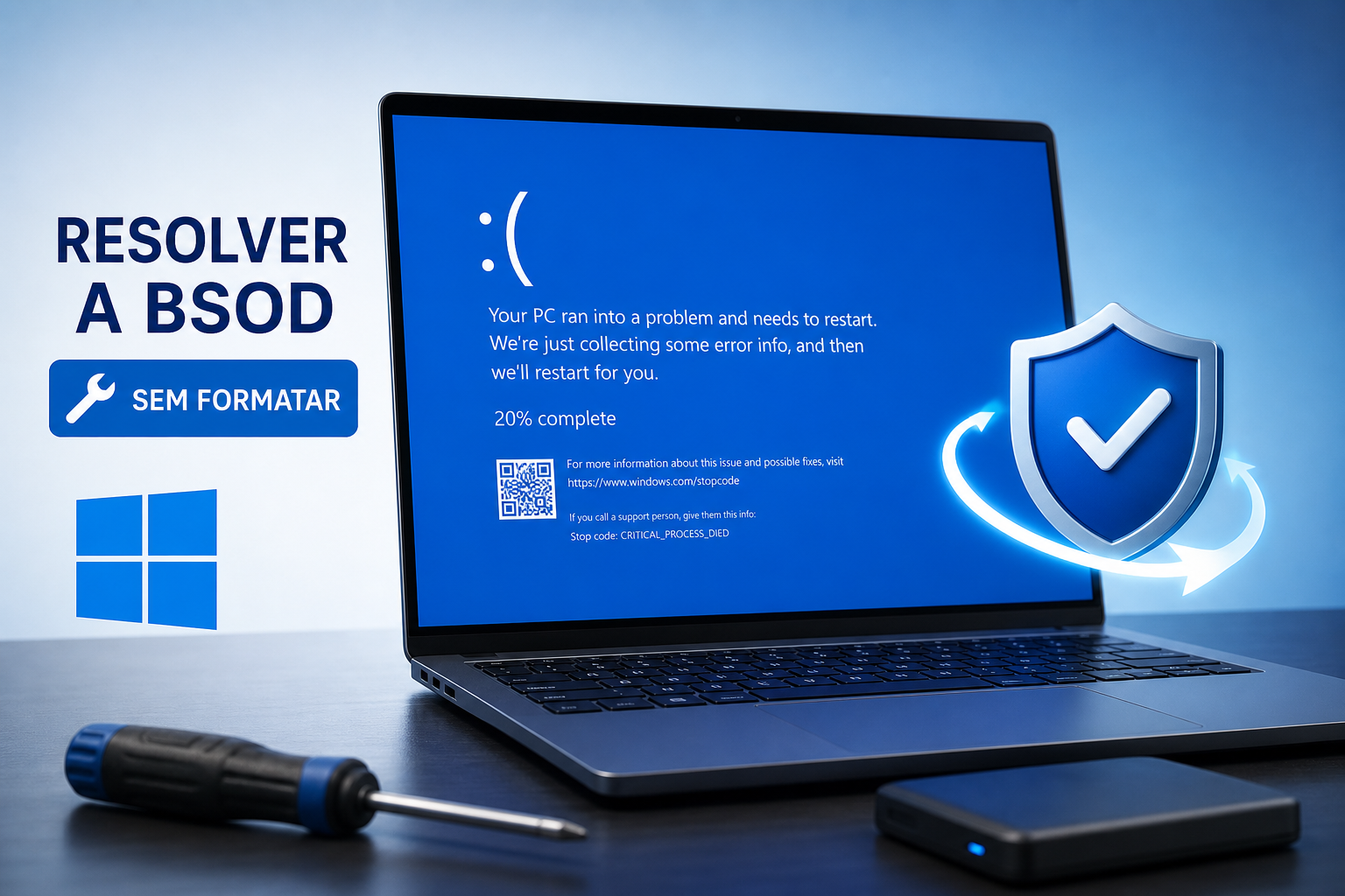 Tela azul no Windows: como resolver a BSOD sem formatar