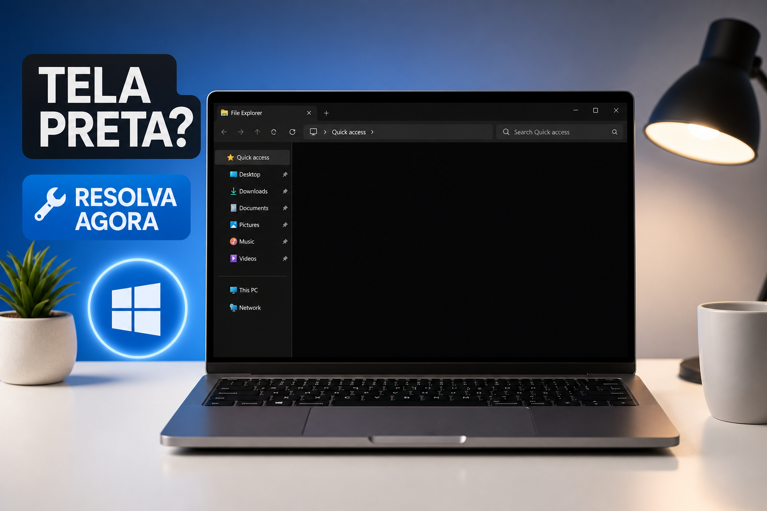 Tela preta no Windows Explorer: causas e como resolver