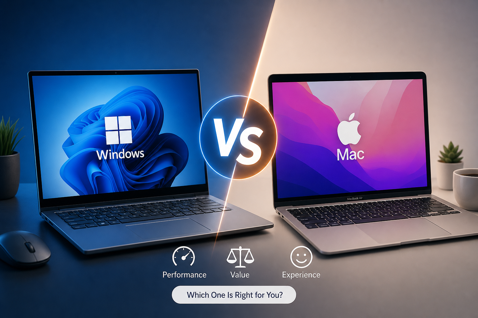Windows vs Mac: guia completo para escolher em 2026