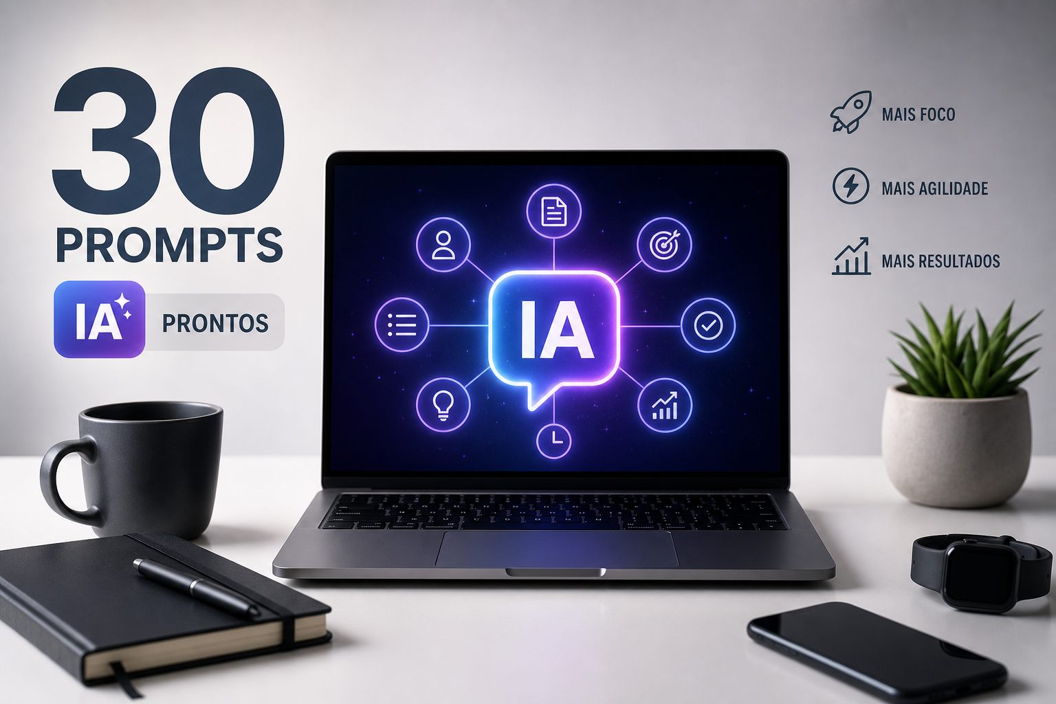 30 prompts de IA prontos para turbinar sua produtividade