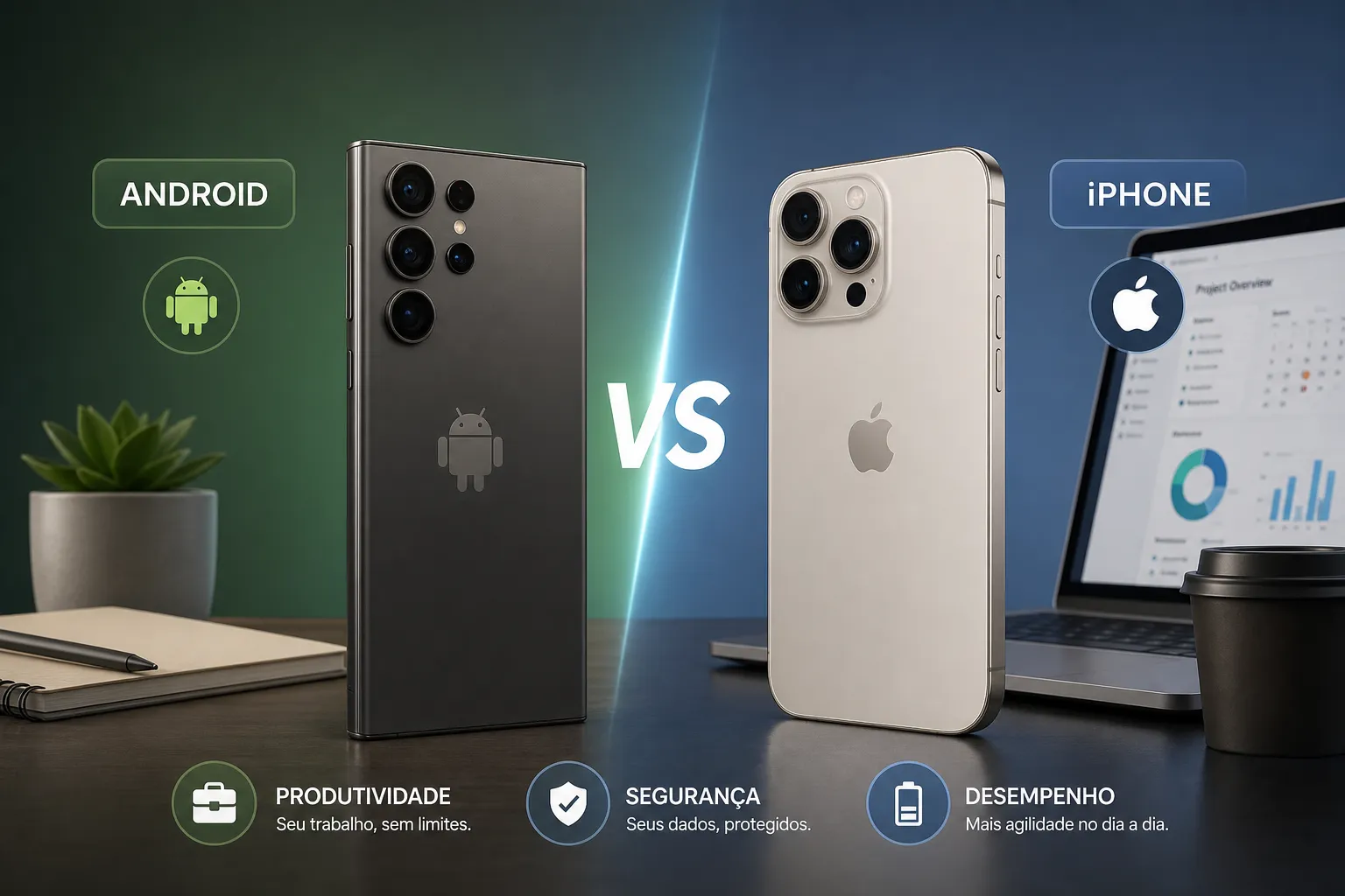 Android ou iPhone: Qual Escolher para Trabalho em 2026?