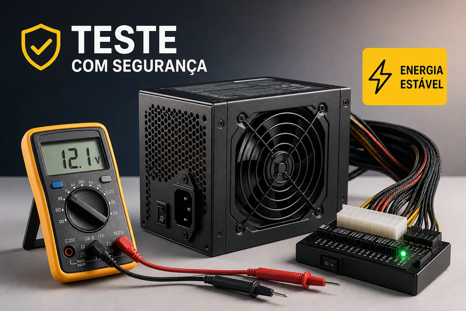 Como testar a fonte de alimentação do PC com segurança