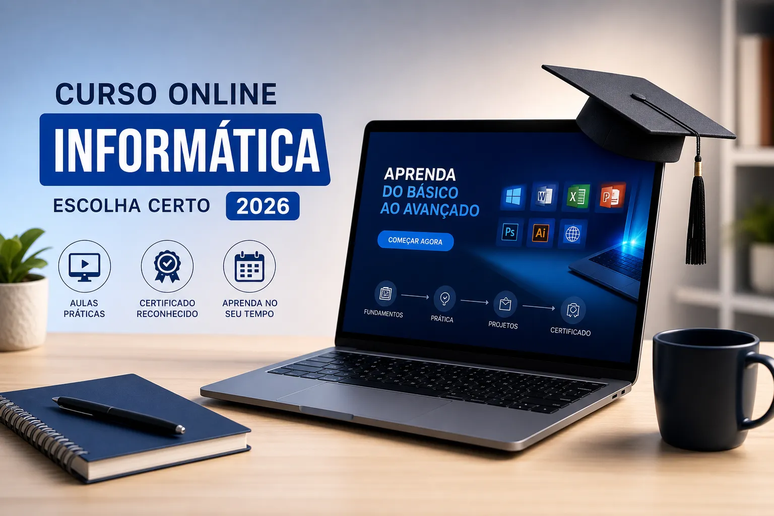Curso de informática online: como escolher o certo em 2026