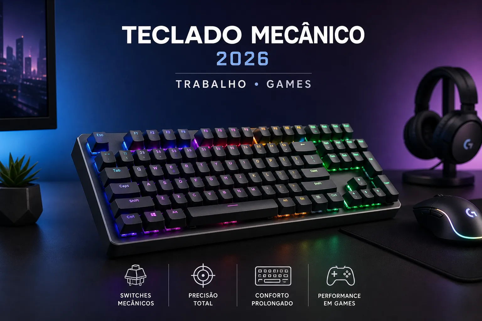 Melhor teclado mecânico em 2026: guia para trabalho e games