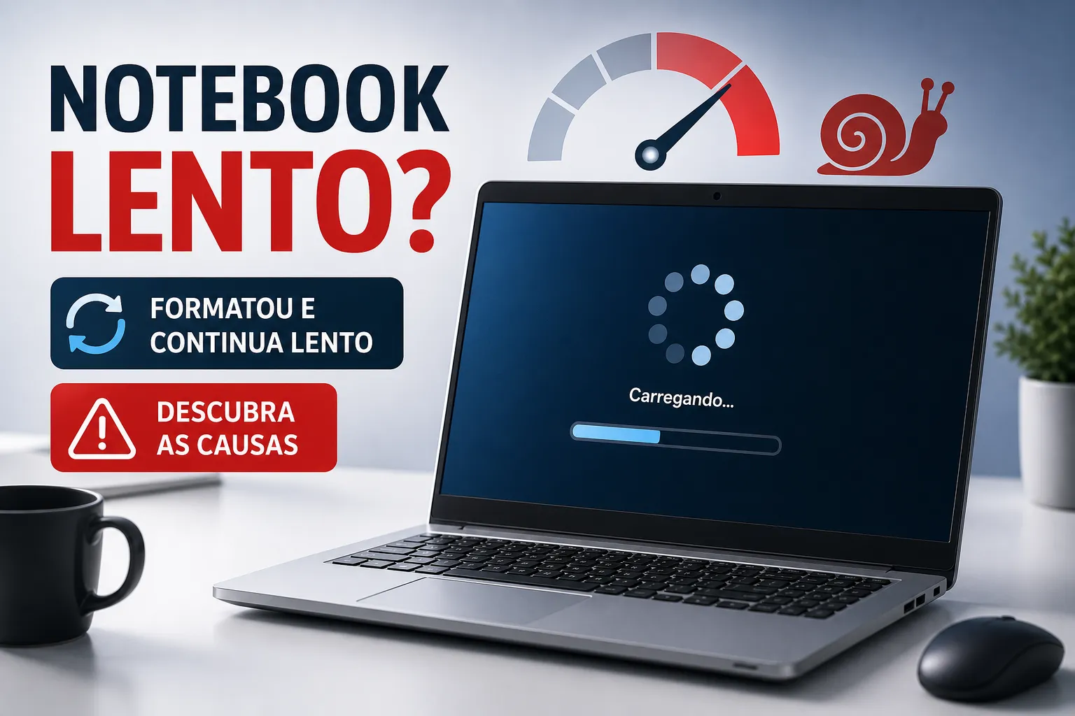 Notebook lento mesmo após formatar: causas e como resolver
