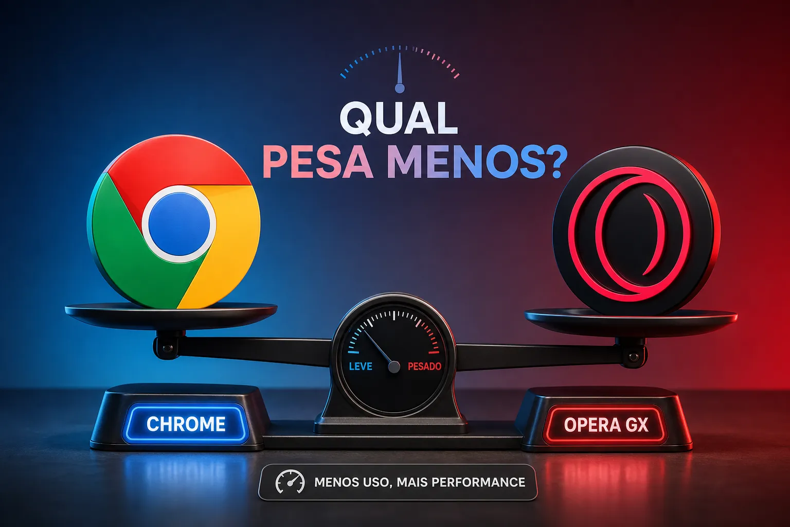 Opera GX ou Chrome: qual navegador pesa menos no PC?