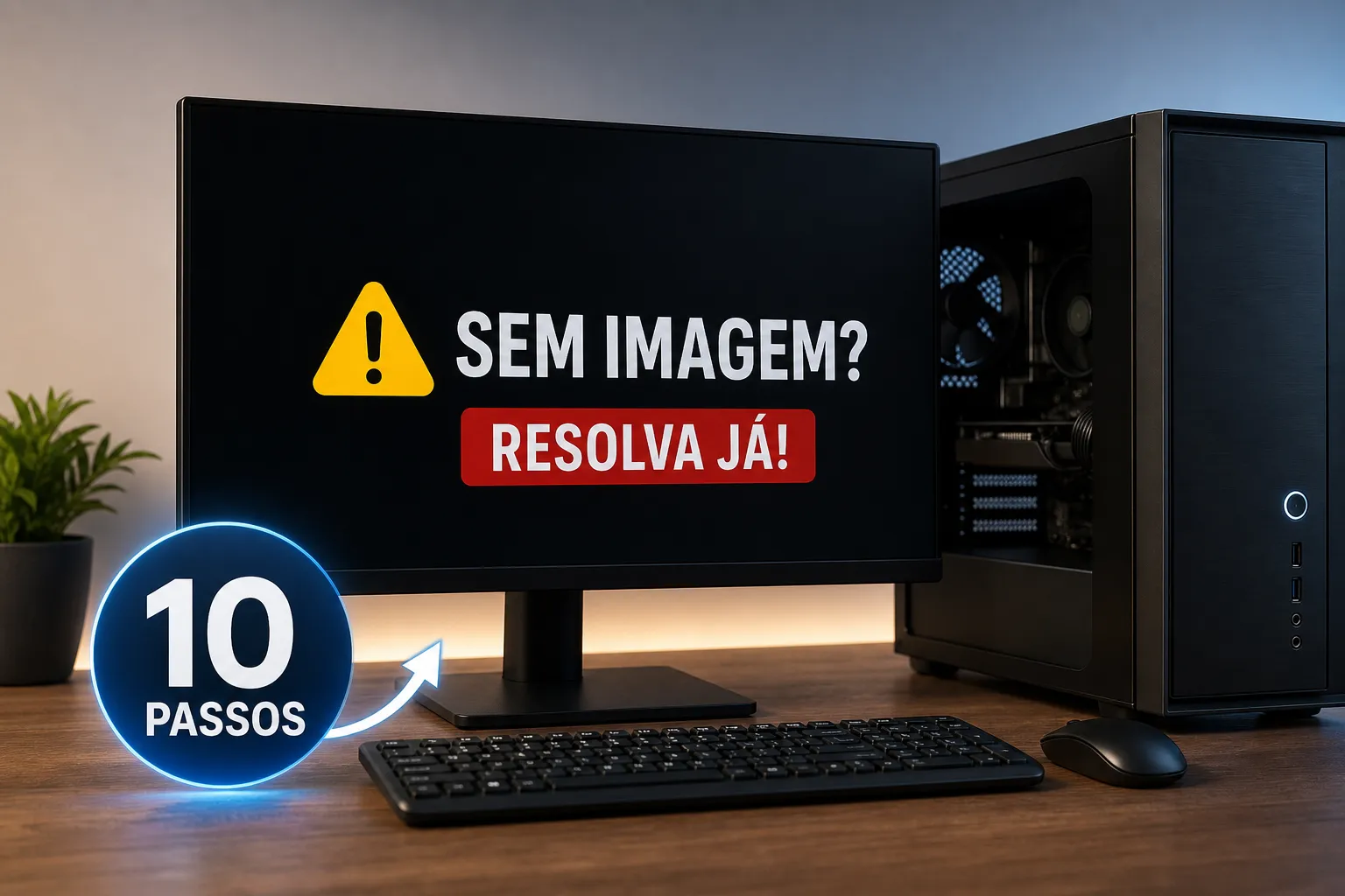 PC liga mas não aparece imagem: resolva em 10 passos