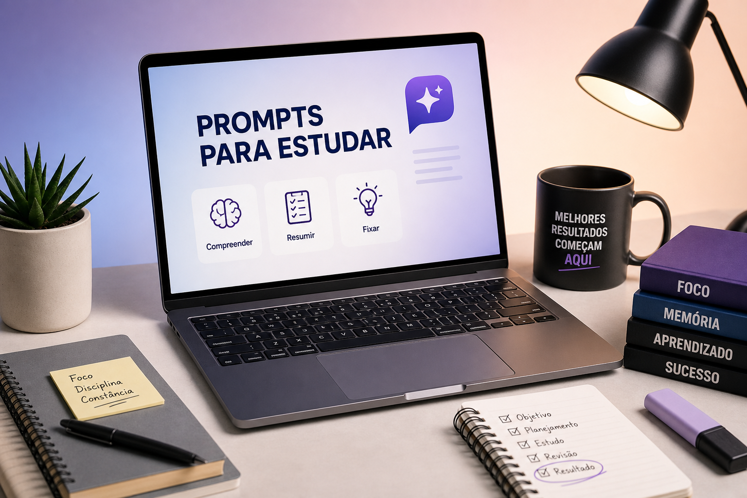 Prompts para estudar: 30 modelos prontos para usar