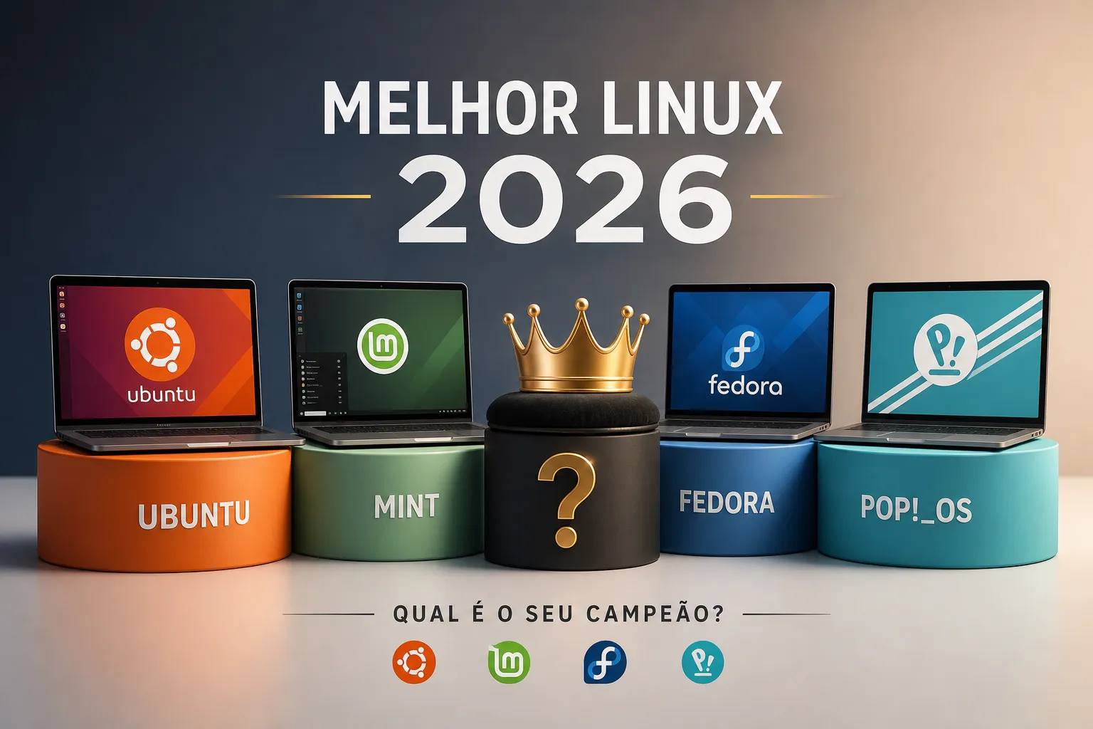 Qual o melhor Linux em 2026: Ubuntu, Mint, Fedora ou Pop!_OS?