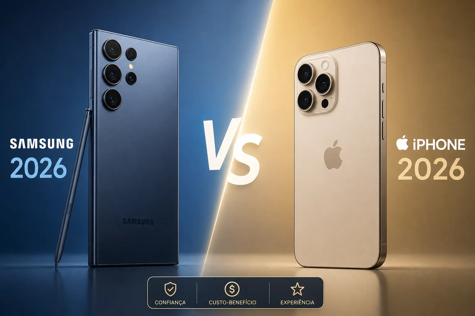 Samsung vs iPhone 2026: qual vale mais no Brasil?