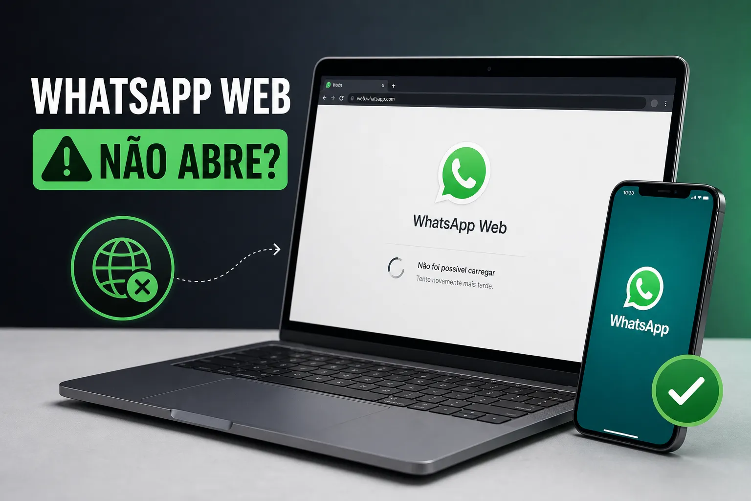 WhatsApp Web não abre? 12 soluções testadas passo a passo