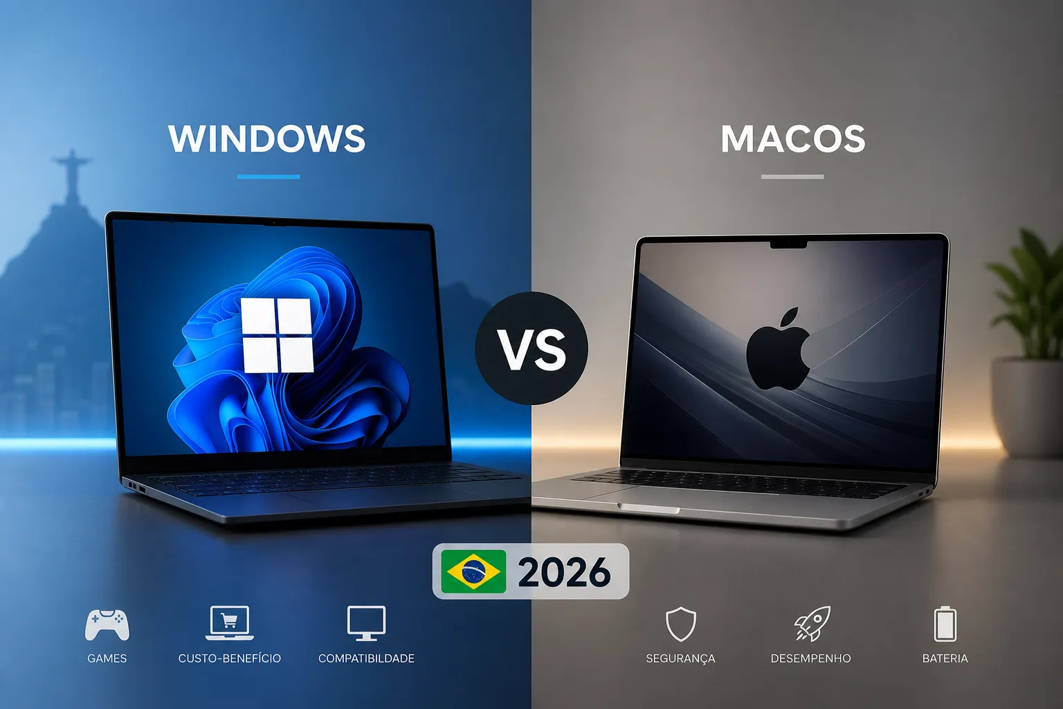 Windows vs macOS: qual é o melhor para o Brasil em 2026?