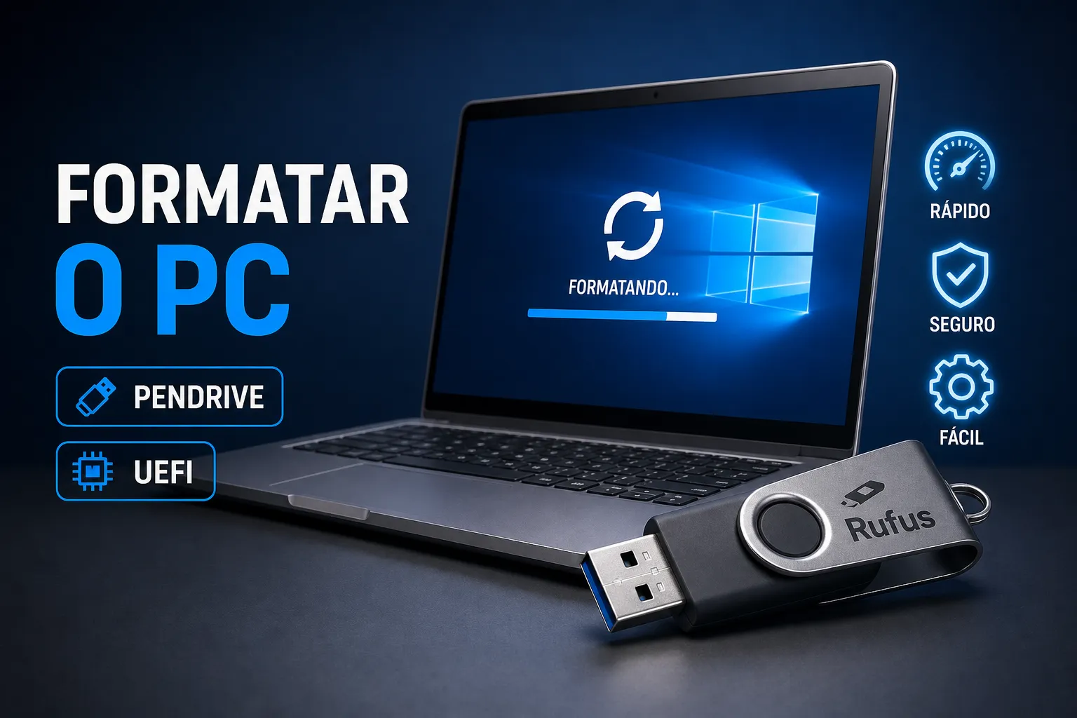 Como formatar o PC pelo pendrive: guia com Rufus e UEFI