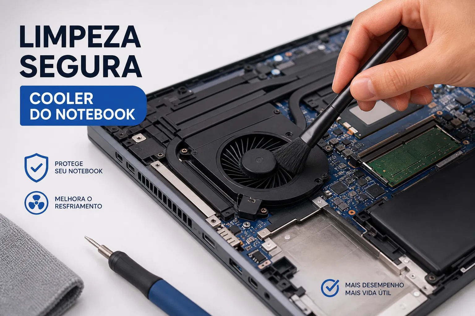 Como limpar o cooler do notebook com segurança