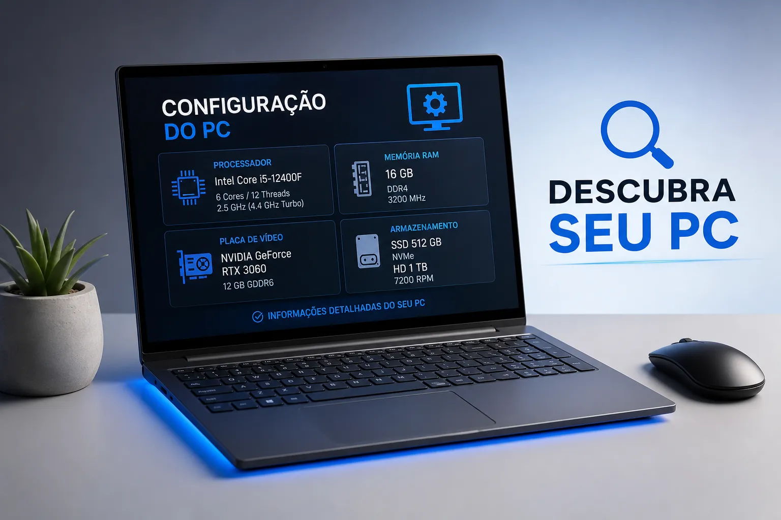 Como saber a configuração do meu PC sem instalar nada