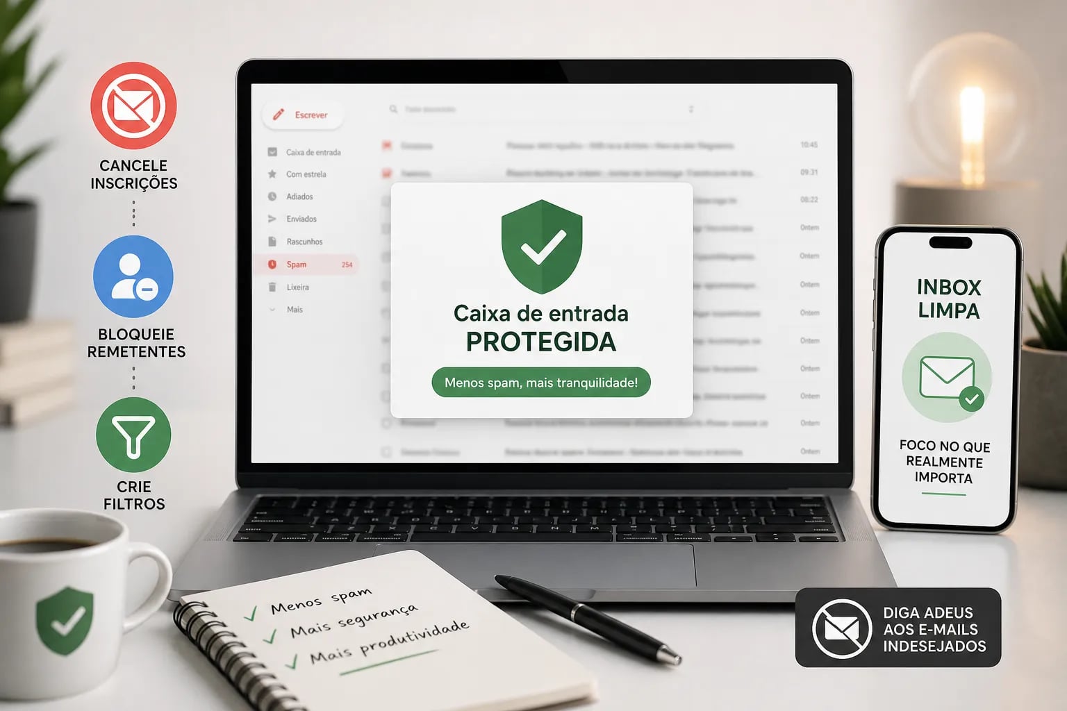 Como Parar de Receber E-mails Indesejados no Gmail