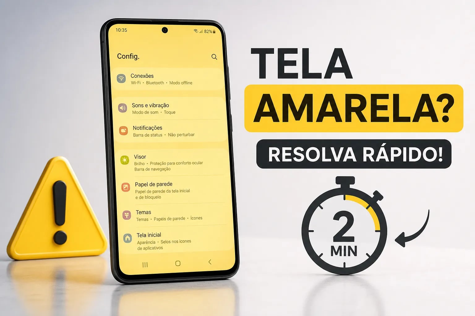 Tela do Samsung Amarela? Veja Como Resolver em 2 Minutos