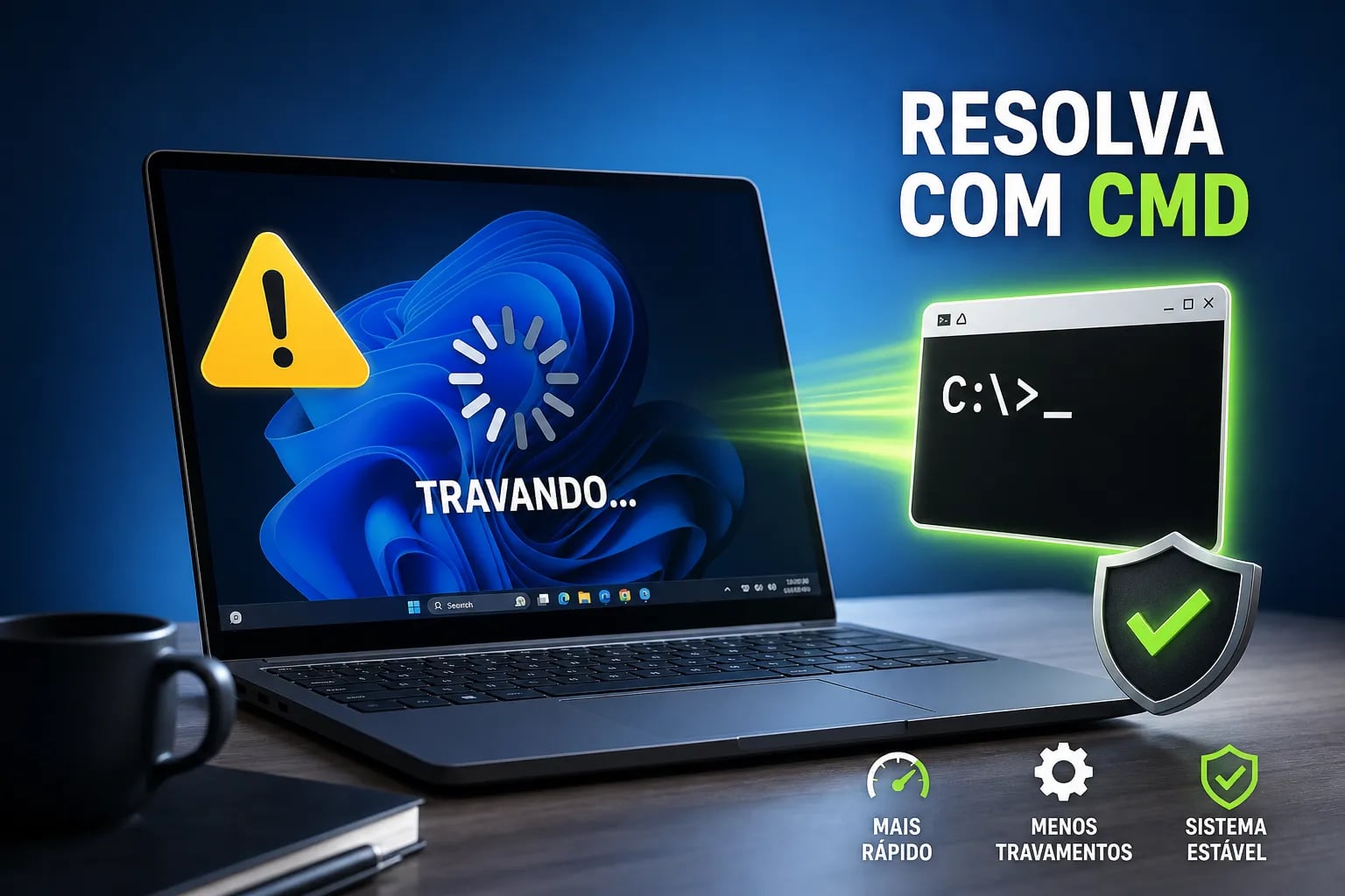 PC Travando? 3 Comandos CMD que Salvam seu Windows